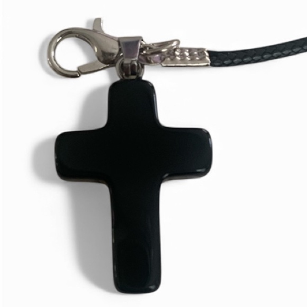 Elegant Black Cross Necklace